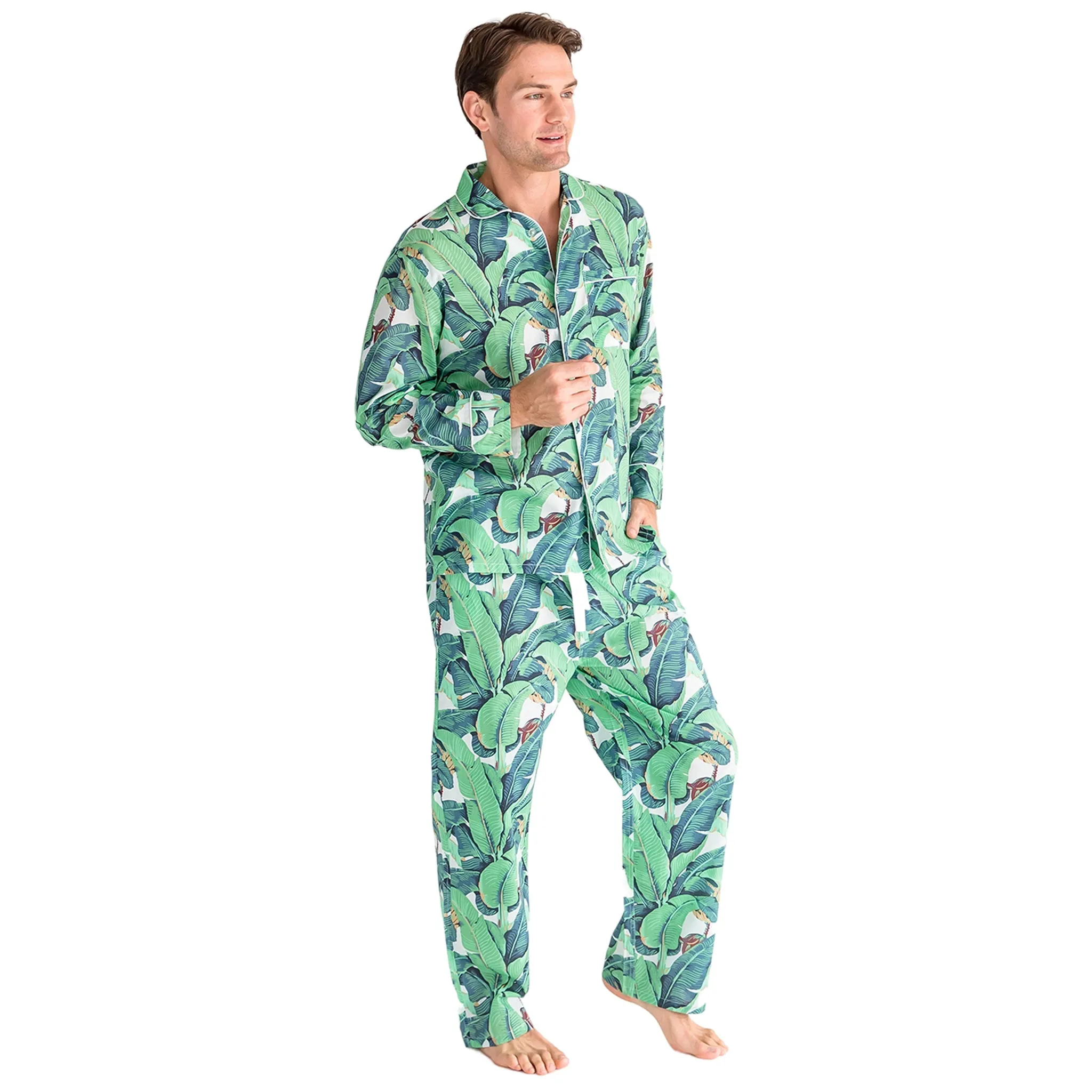 Men's Martinique® Banana Leaf Shirt   Pj Pant Set