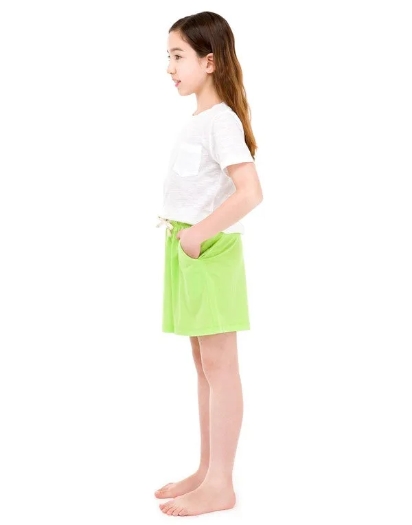 Neon Green Cotton Shorts