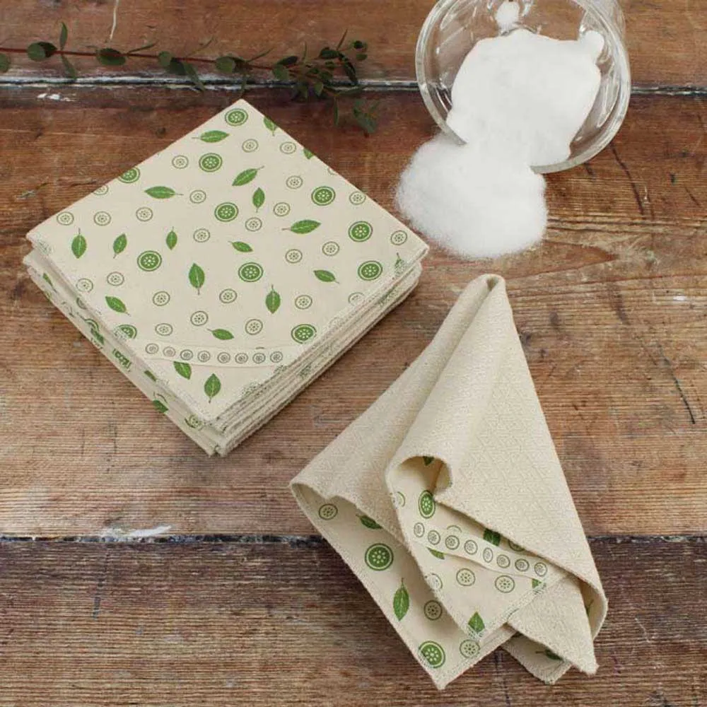 Organic Cotton Unpaper Towels - Mint Leaf - Pack of 5