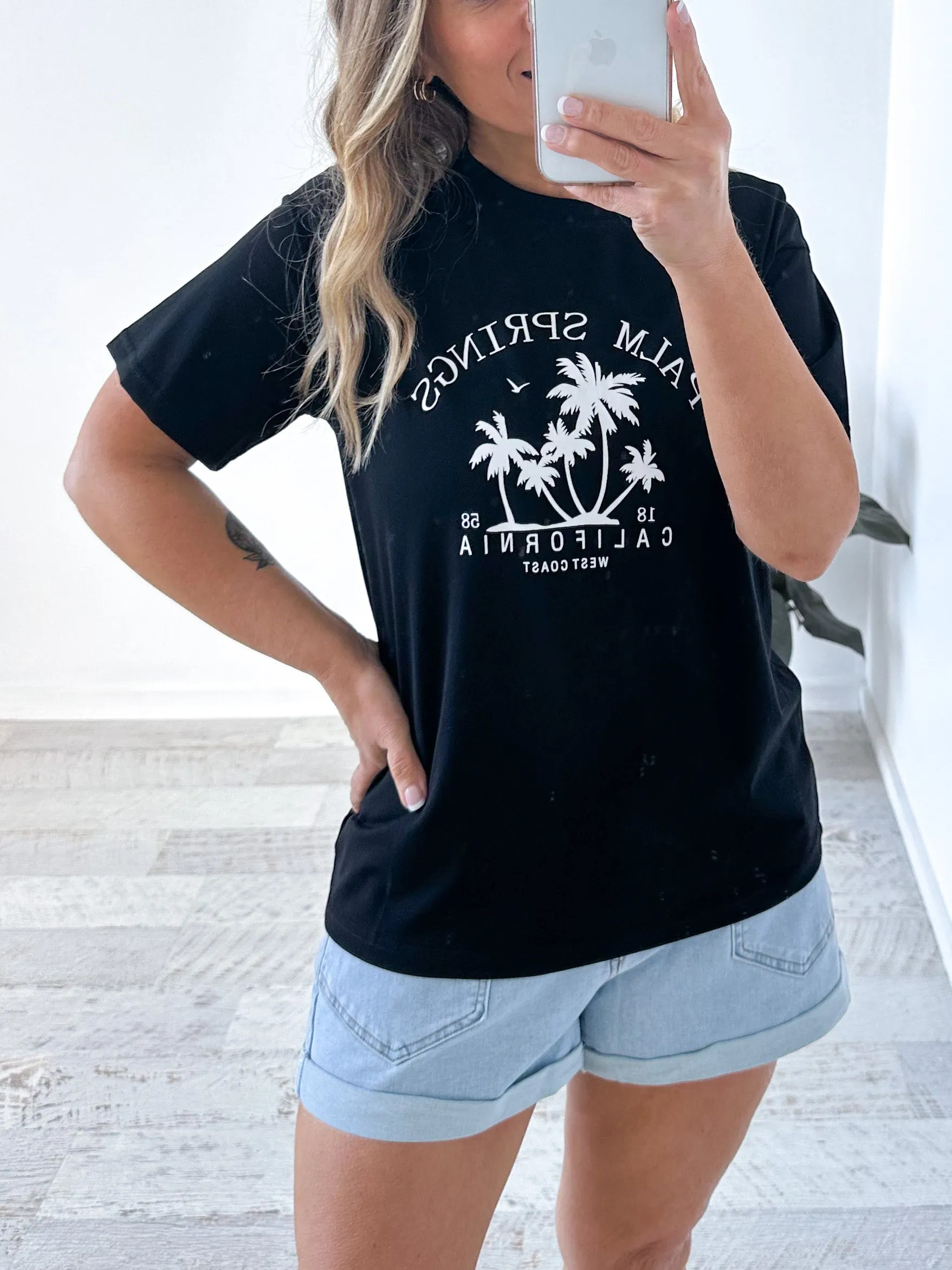 Palm Springs Tee - Black