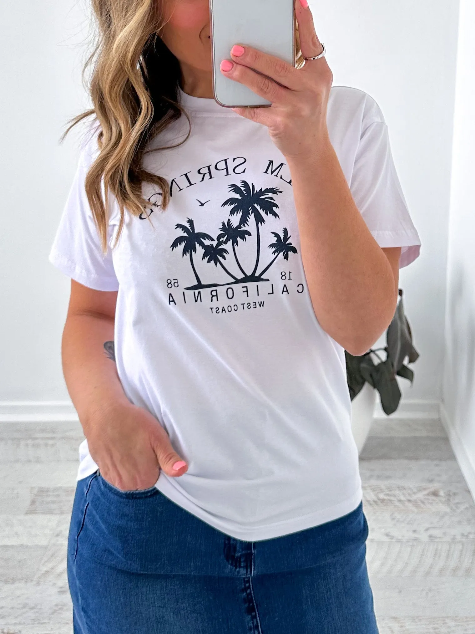 Palm Springs Tee - White