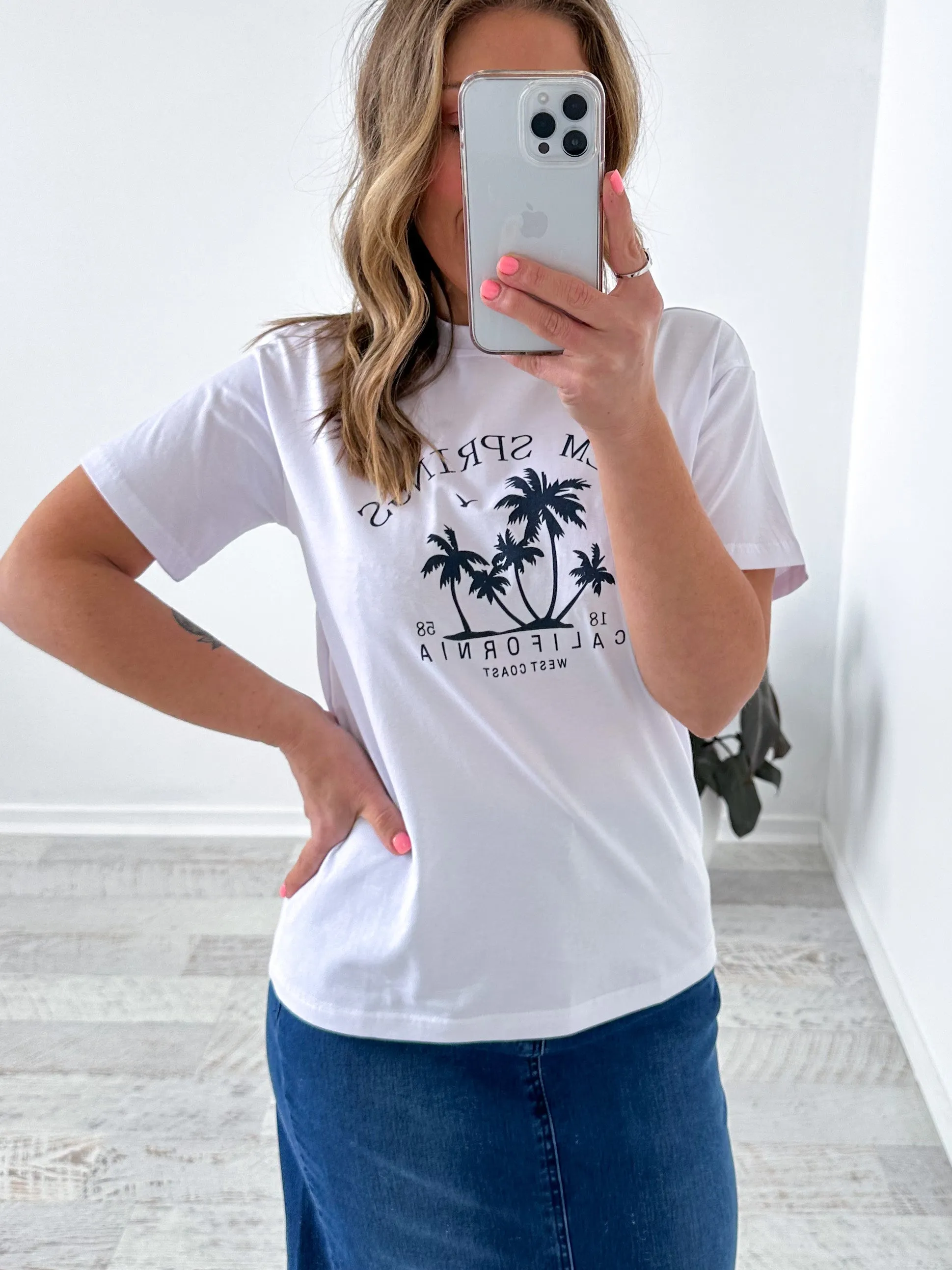 Palm Springs Tee - White