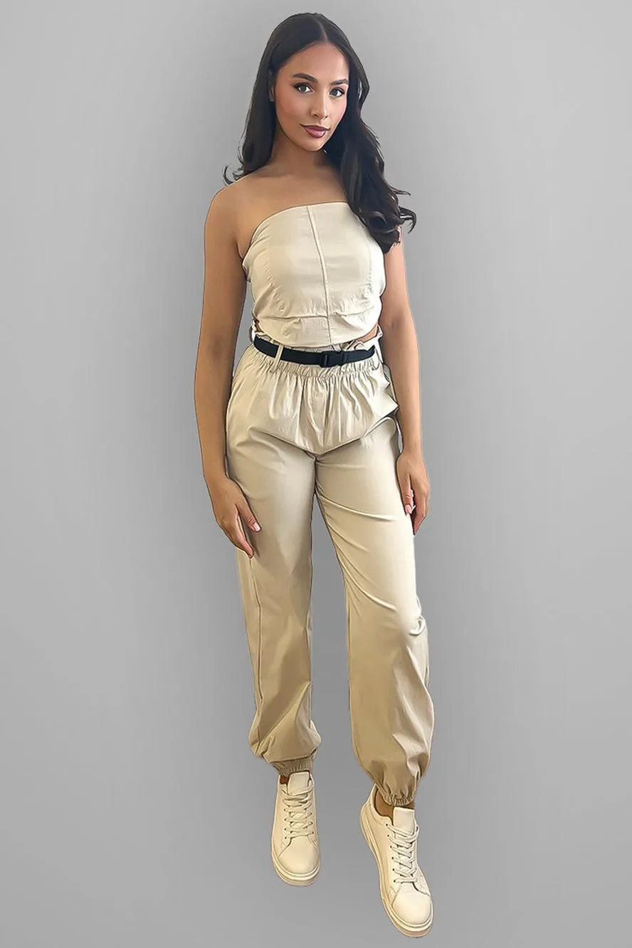 Paper Bag Waist Trousers & Bustier Set