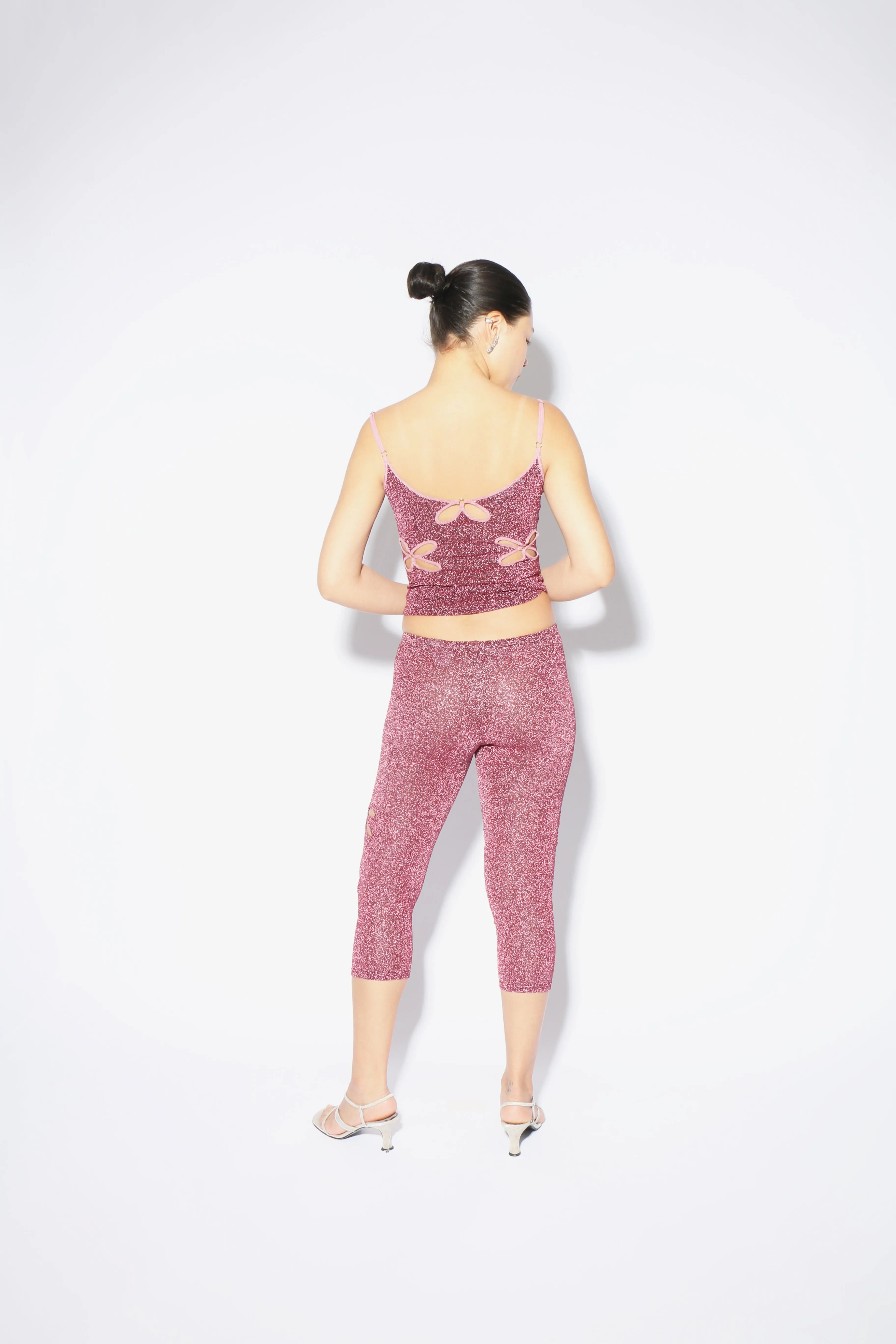 Pink Lurex Leggings