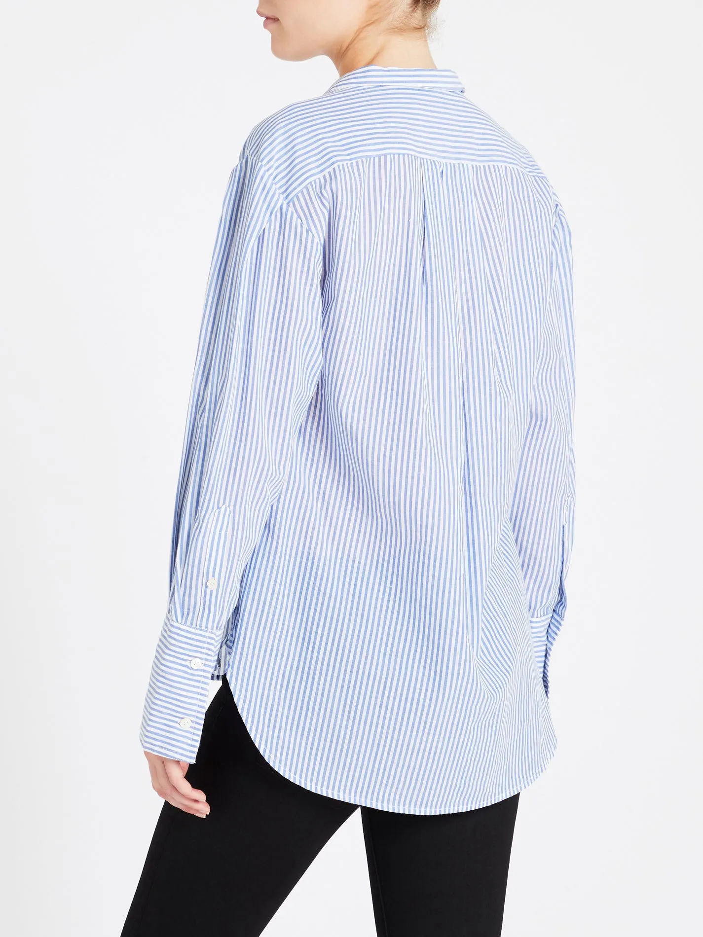 Pleated Clean Collar Shirt