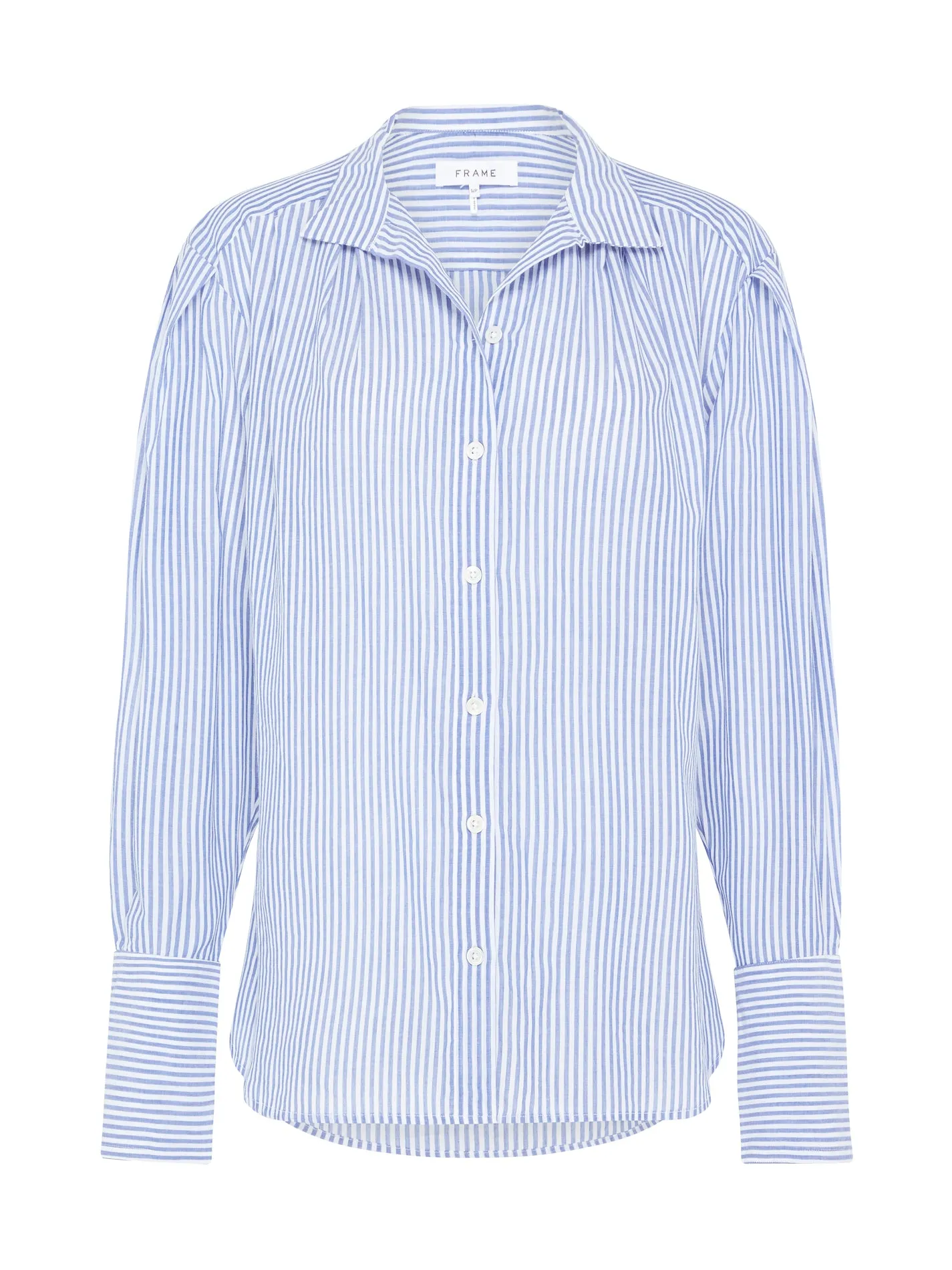 Pleated Clean Collar Shirt