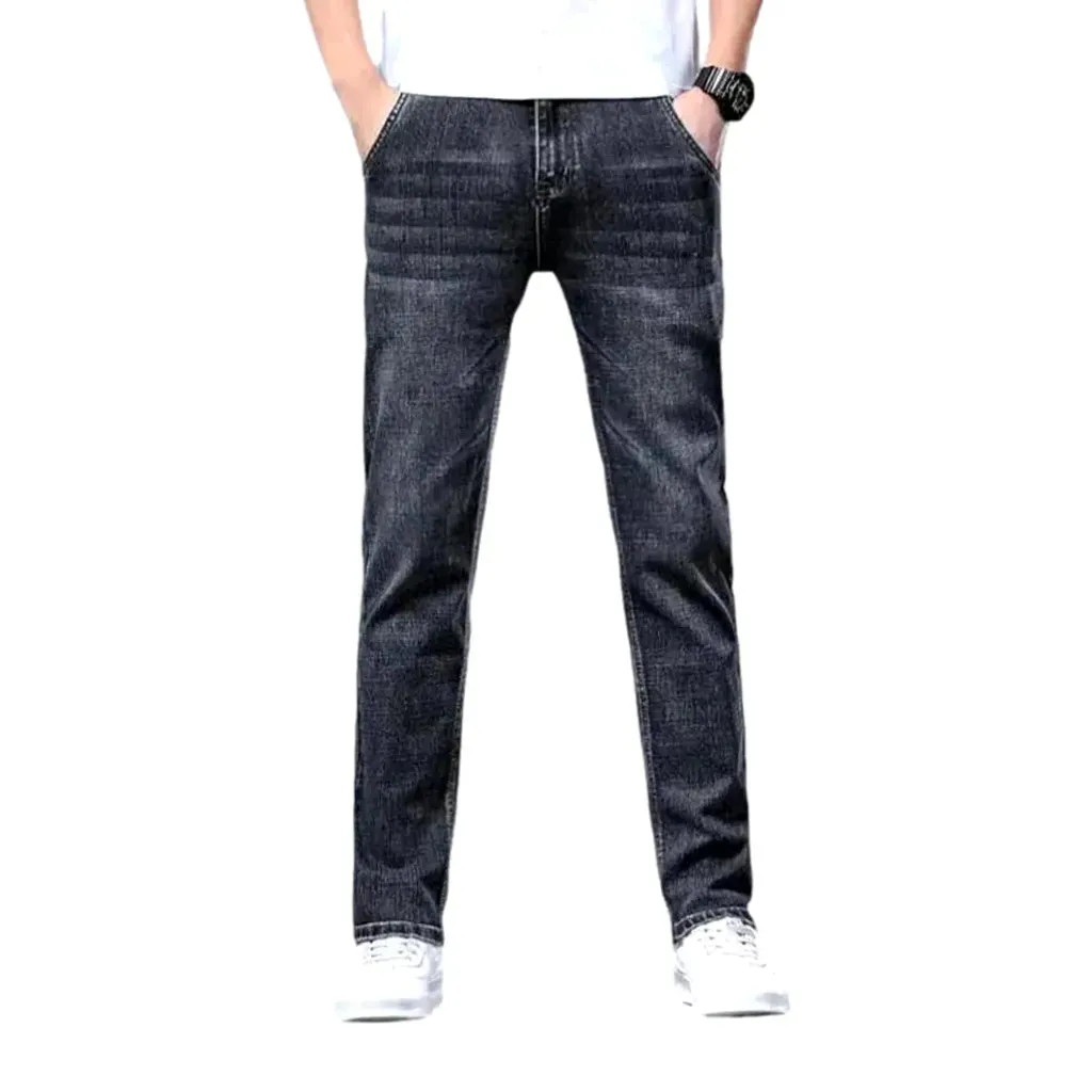 Polished men's thin jeans