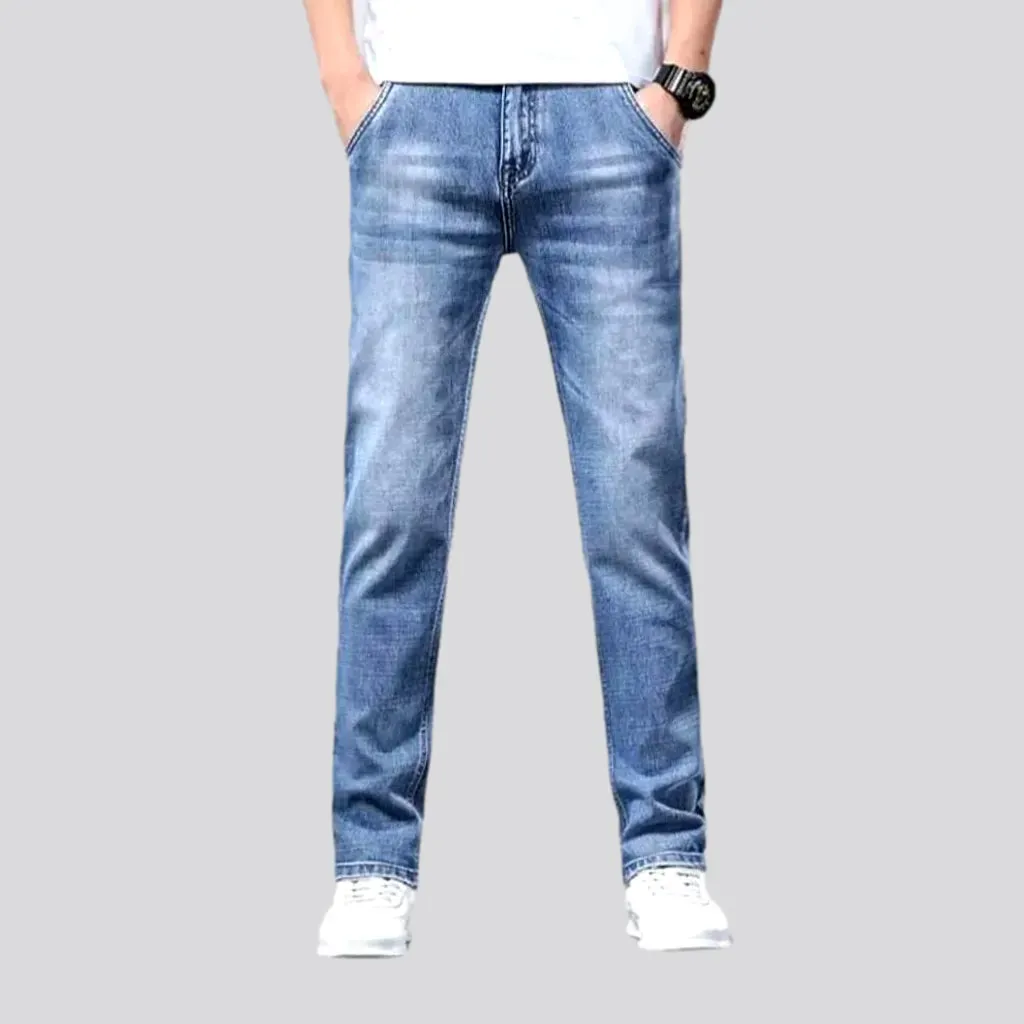 Polished men's thin jeans