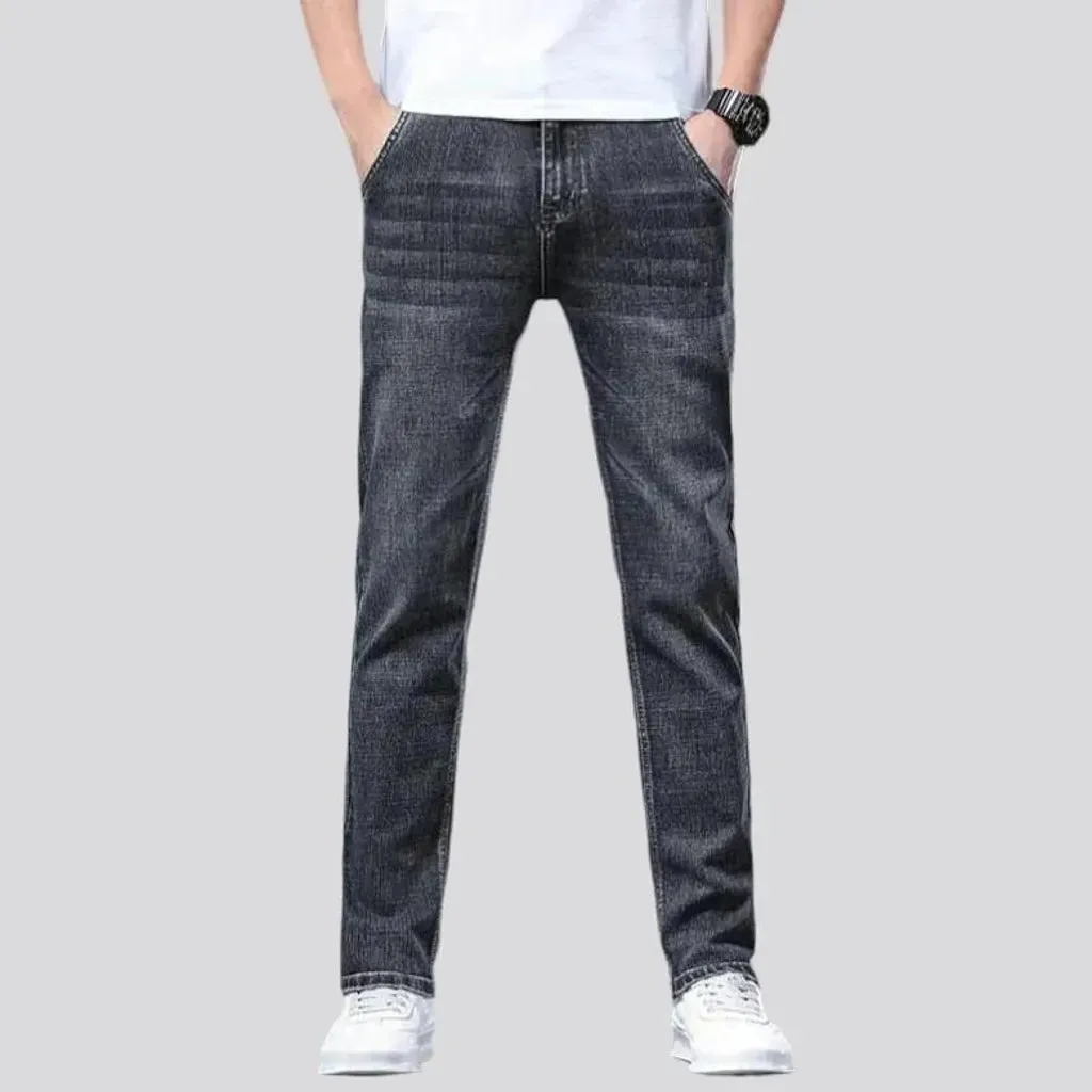 Polished men's thin jeans