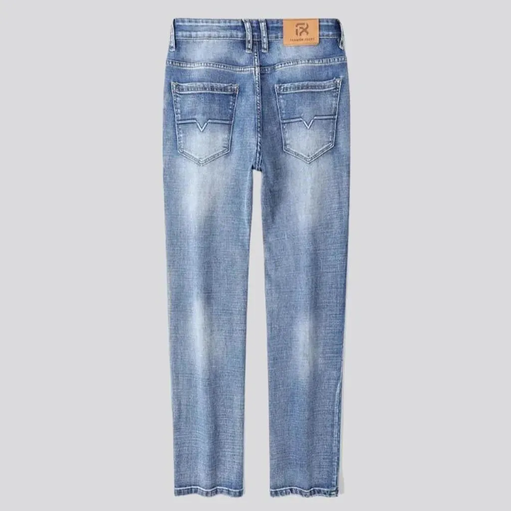 Polished men's thin jeans