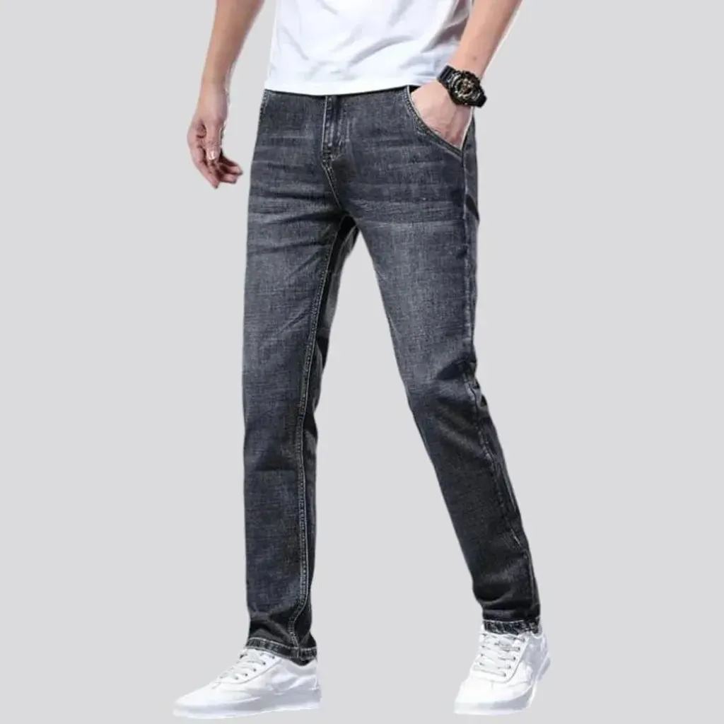 Polished men's thin jeans