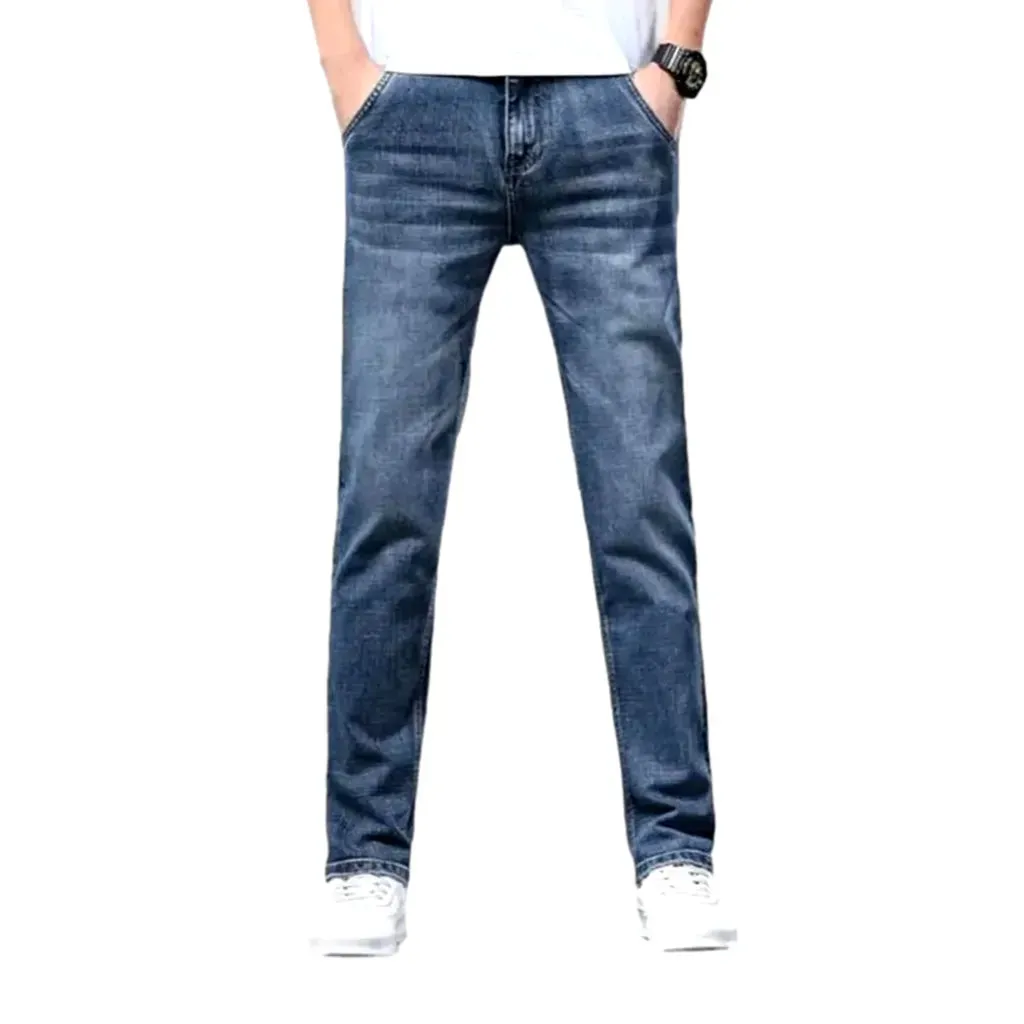 Polished men's thin jeans