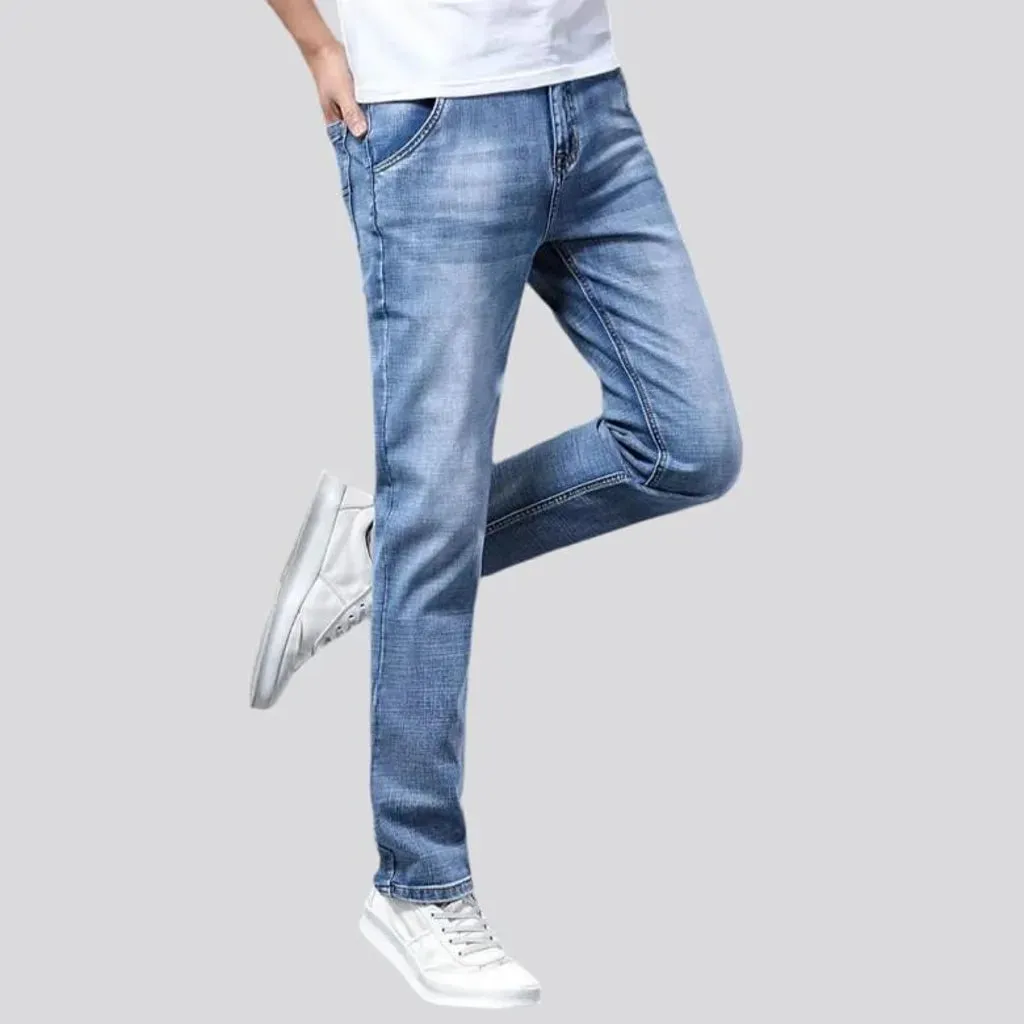 Polished men's thin jeans