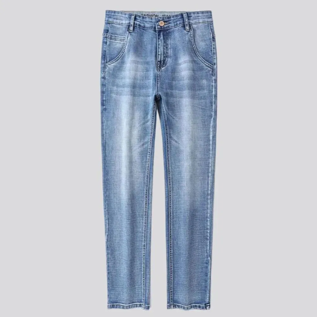 Polished men's thin jeans