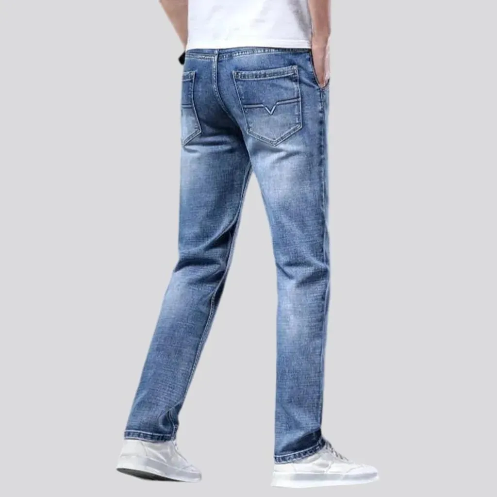 Polished men's thin jeans