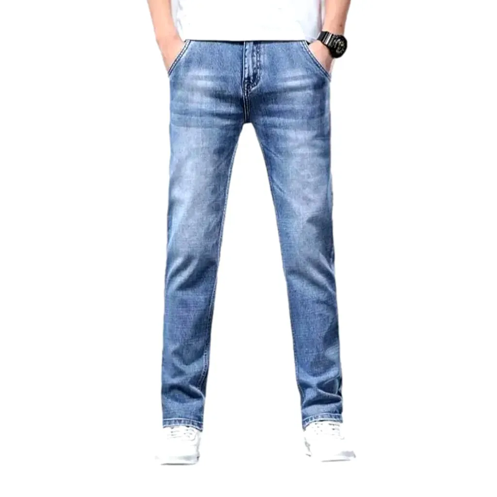 Polished men's thin jeans