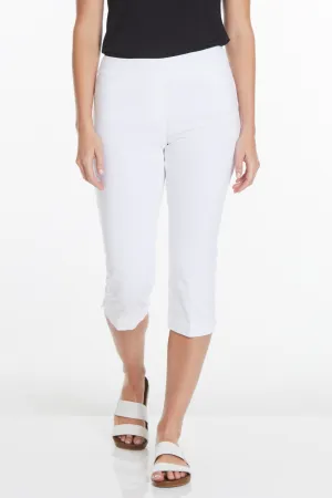 Pull On White Capri Pants With Pockets