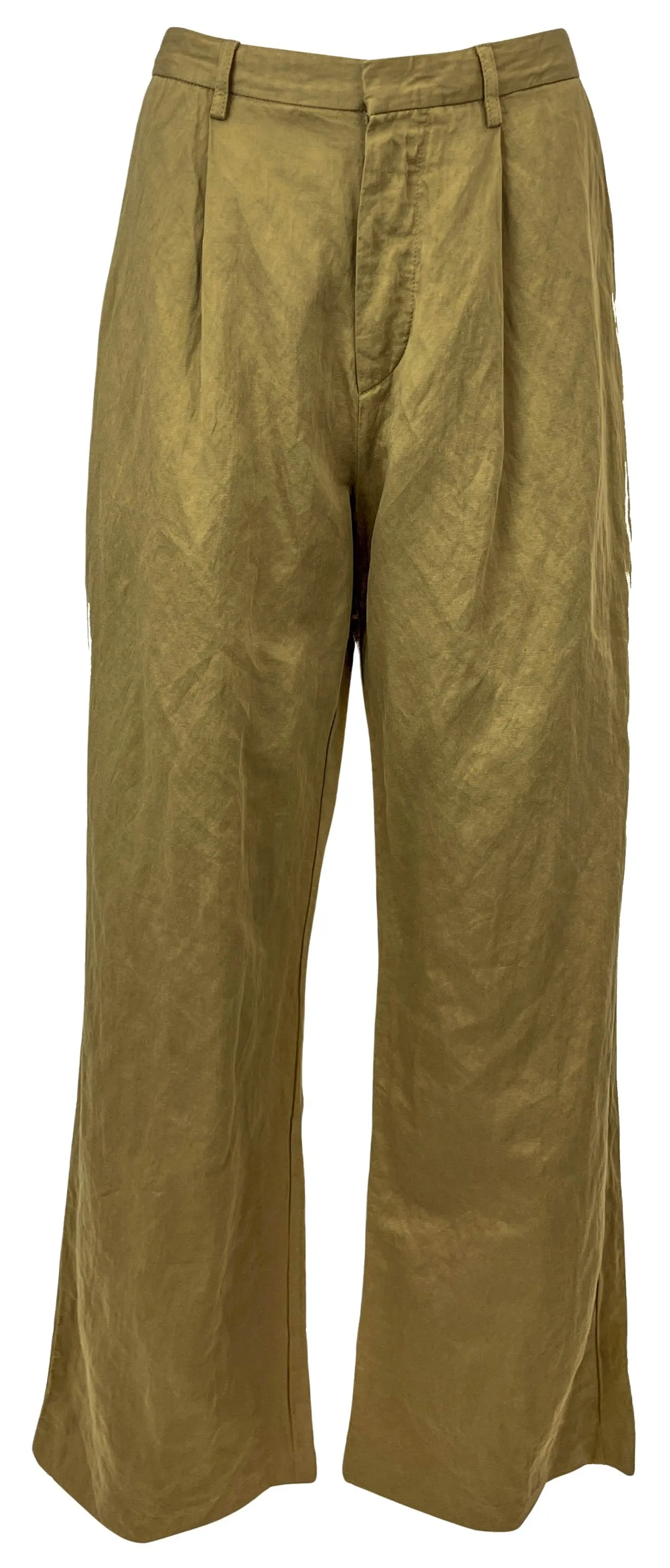 R13 Wide Leg Trousers in Khaki