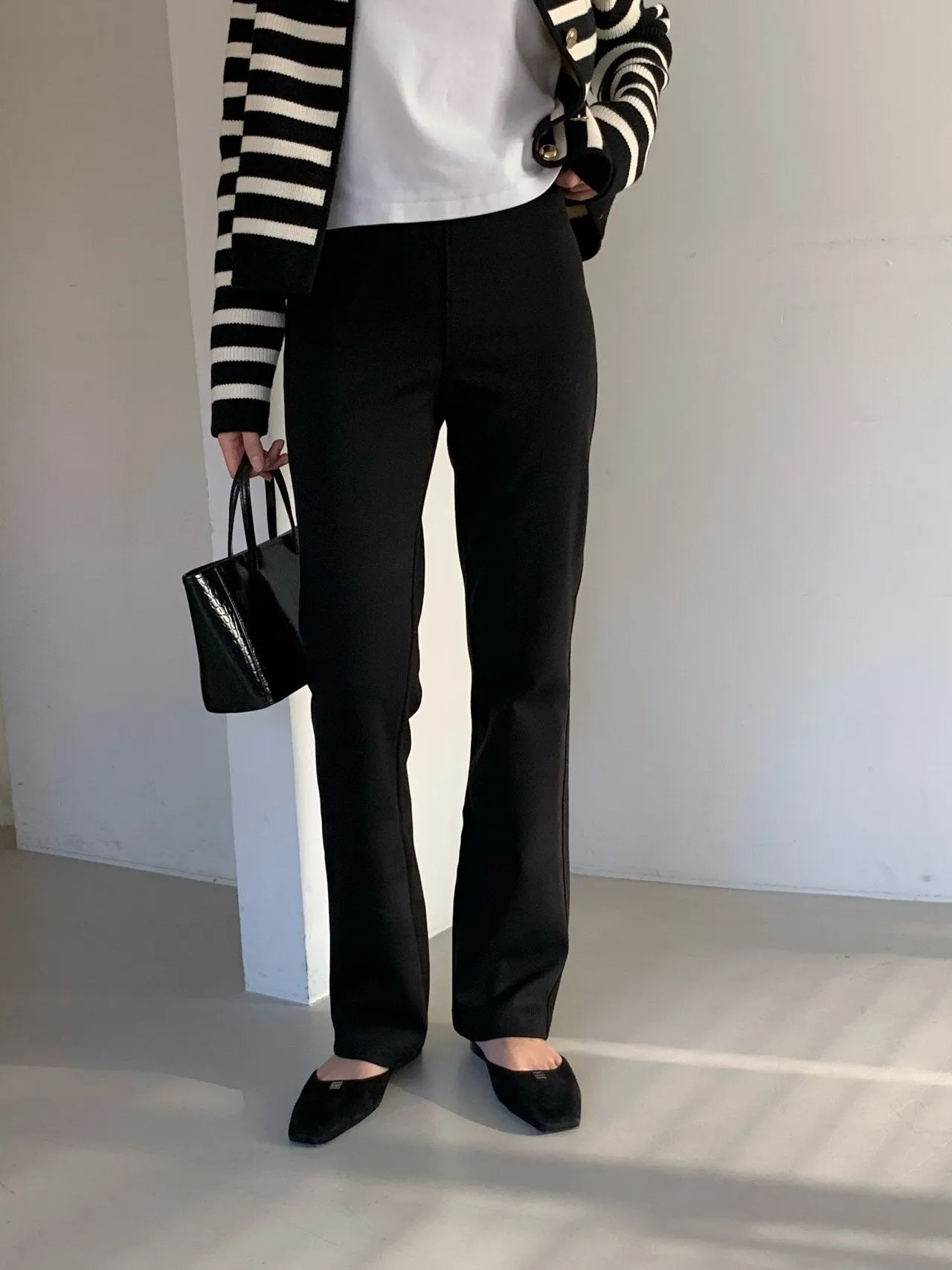 SEMI FLARED BANDED PANTS