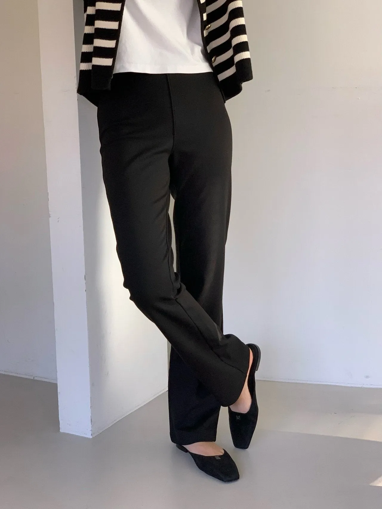 SEMI FLARED BANDED PANTS