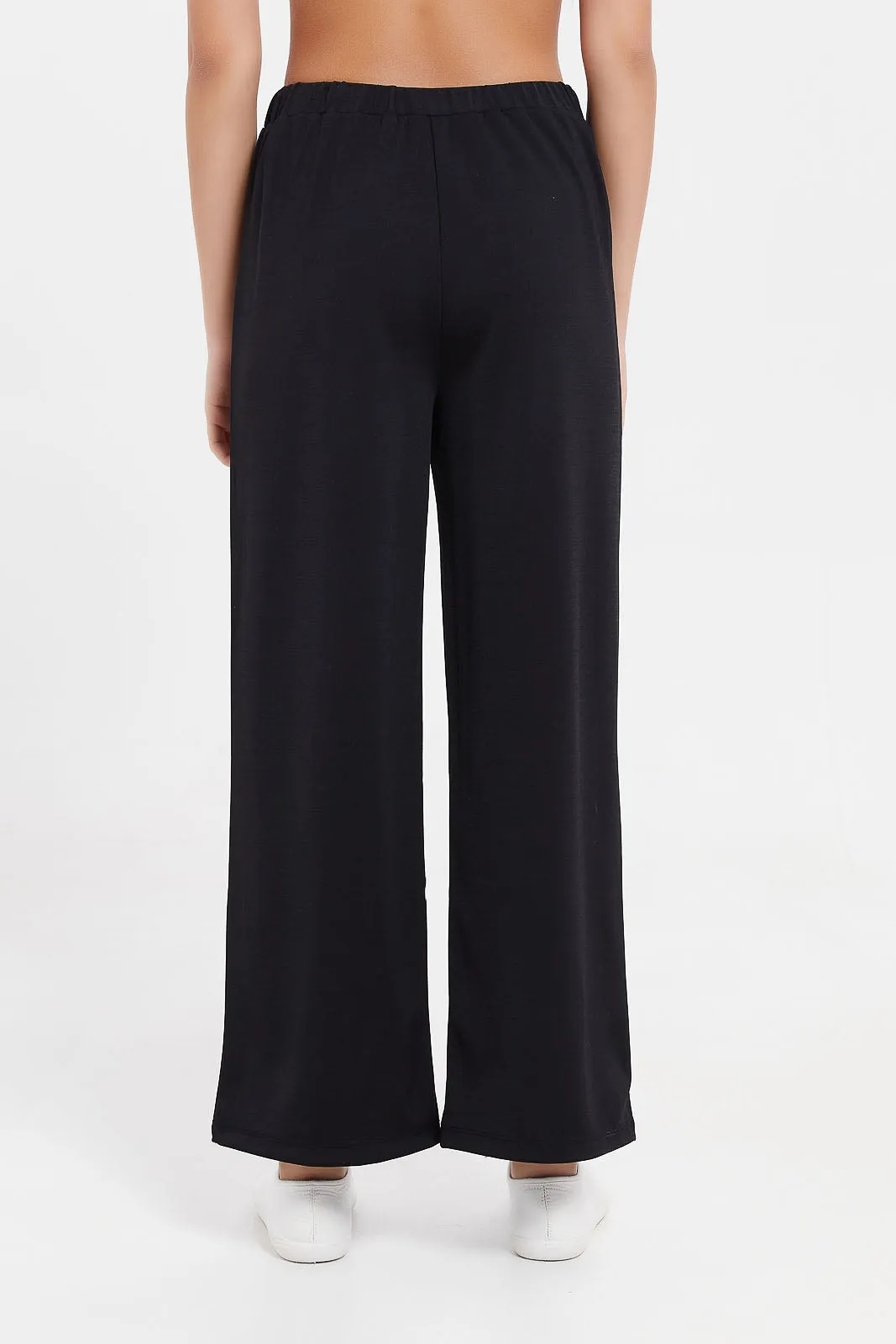 Senior Girls Black Wide Leg Pants