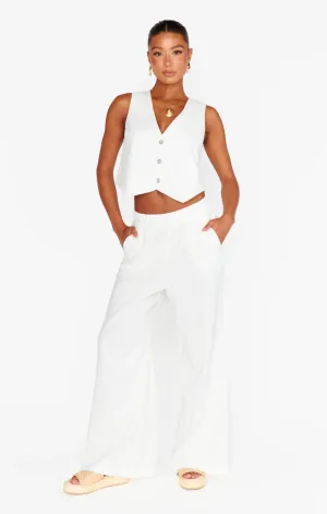 Show Me Your MuMu Vince Pants WHITE LINEN