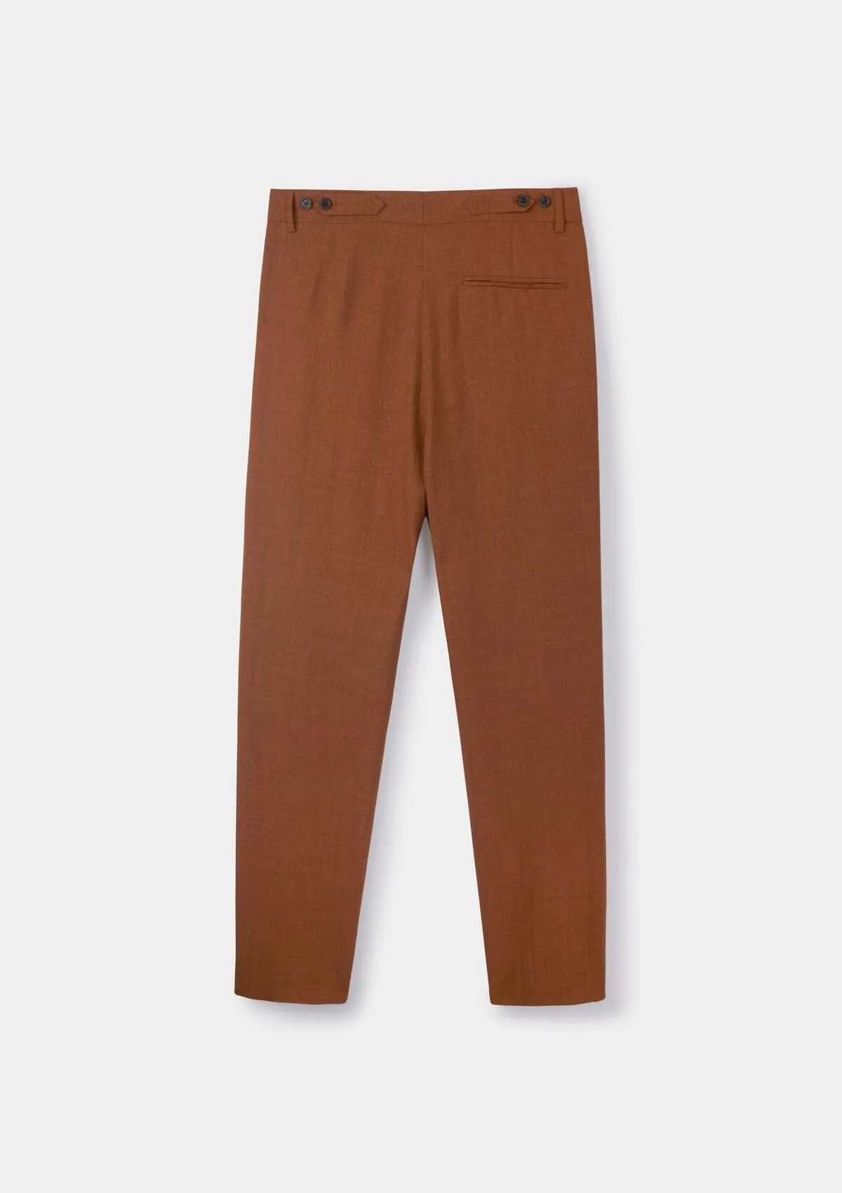 Sienna Wool Silk High-Waisted Pleated Trousers