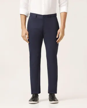 Slim Comfort B-95 Casual Navy Solid Khakis - Mario