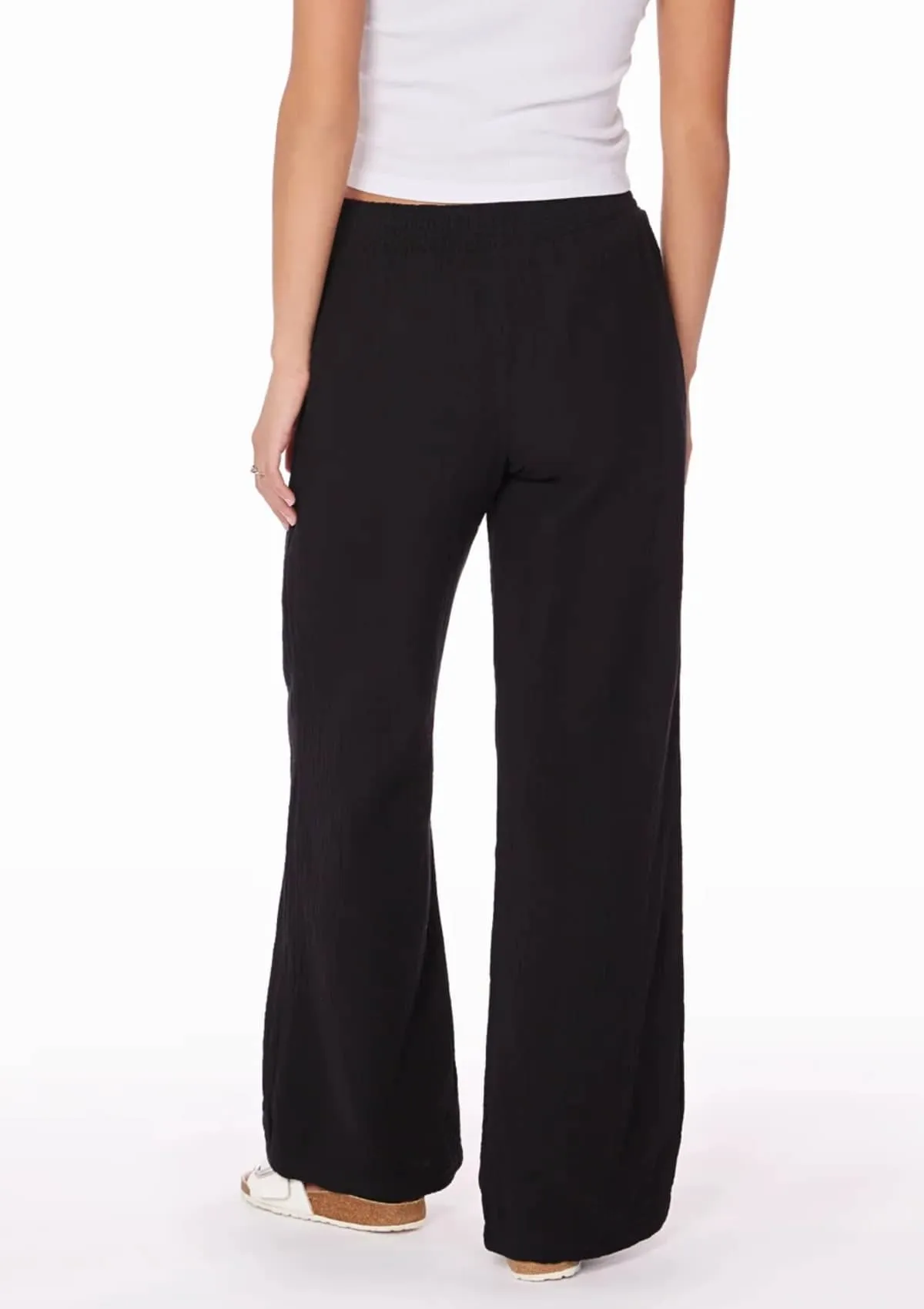 Smocked Waist Wide Leg Pant