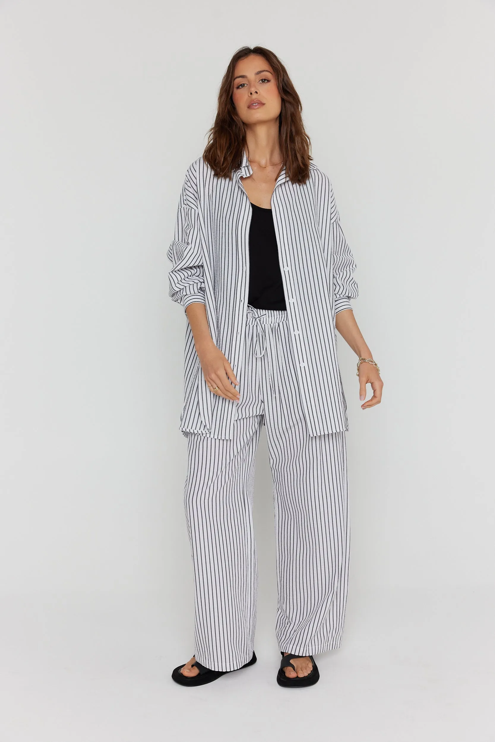 SPLINTA Pants White Stripe