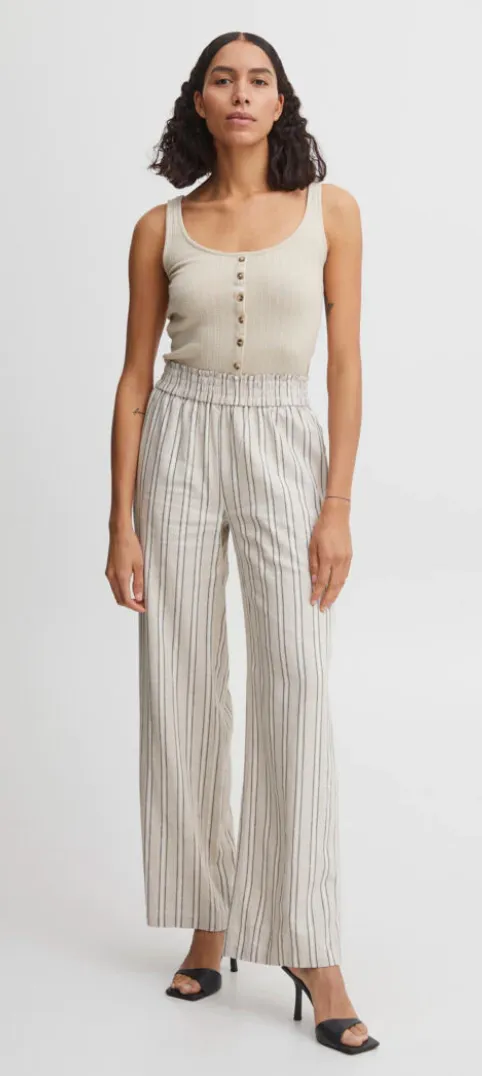 The Falakka Striped Pant - Cement Stripe - PLUS