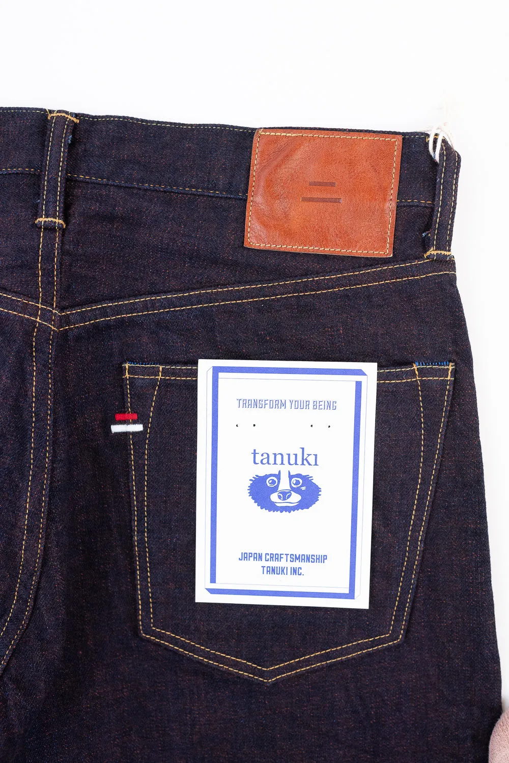 TNK101KH - 14.5oz "KAKISHIBU" Selvedge Regular Straight - Indigo x Kakishibu OW