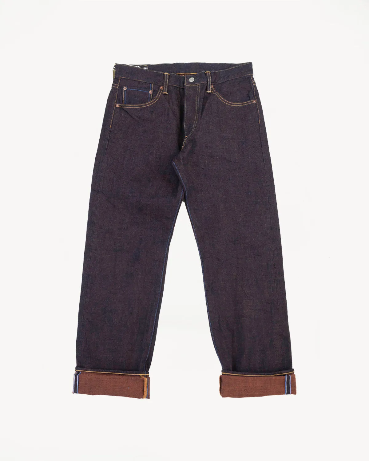 TNK101KH - 14.5oz "KAKISHIBU" Selvedge Regular Straight - Indigo x Kakishibu OW