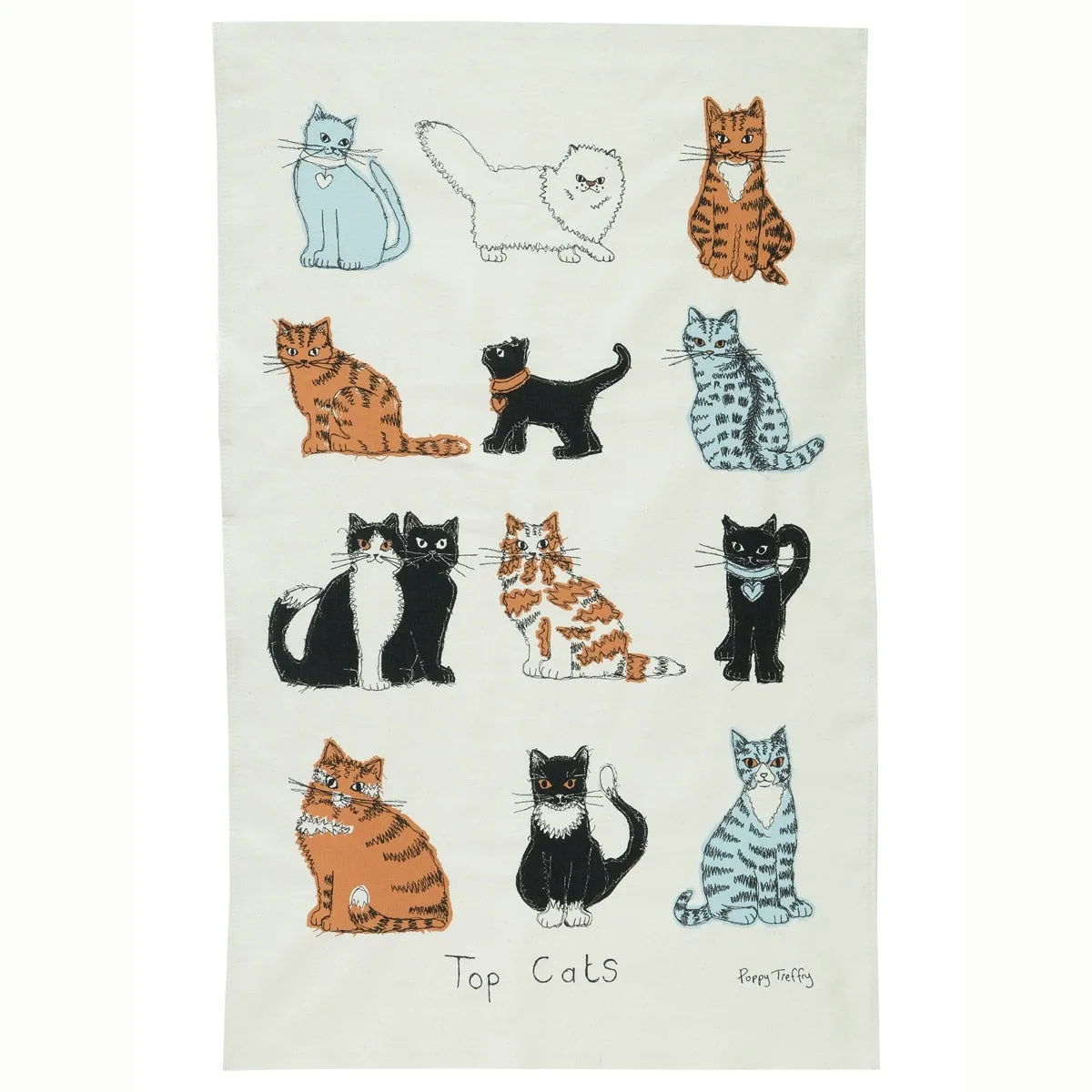 top cats tea towel