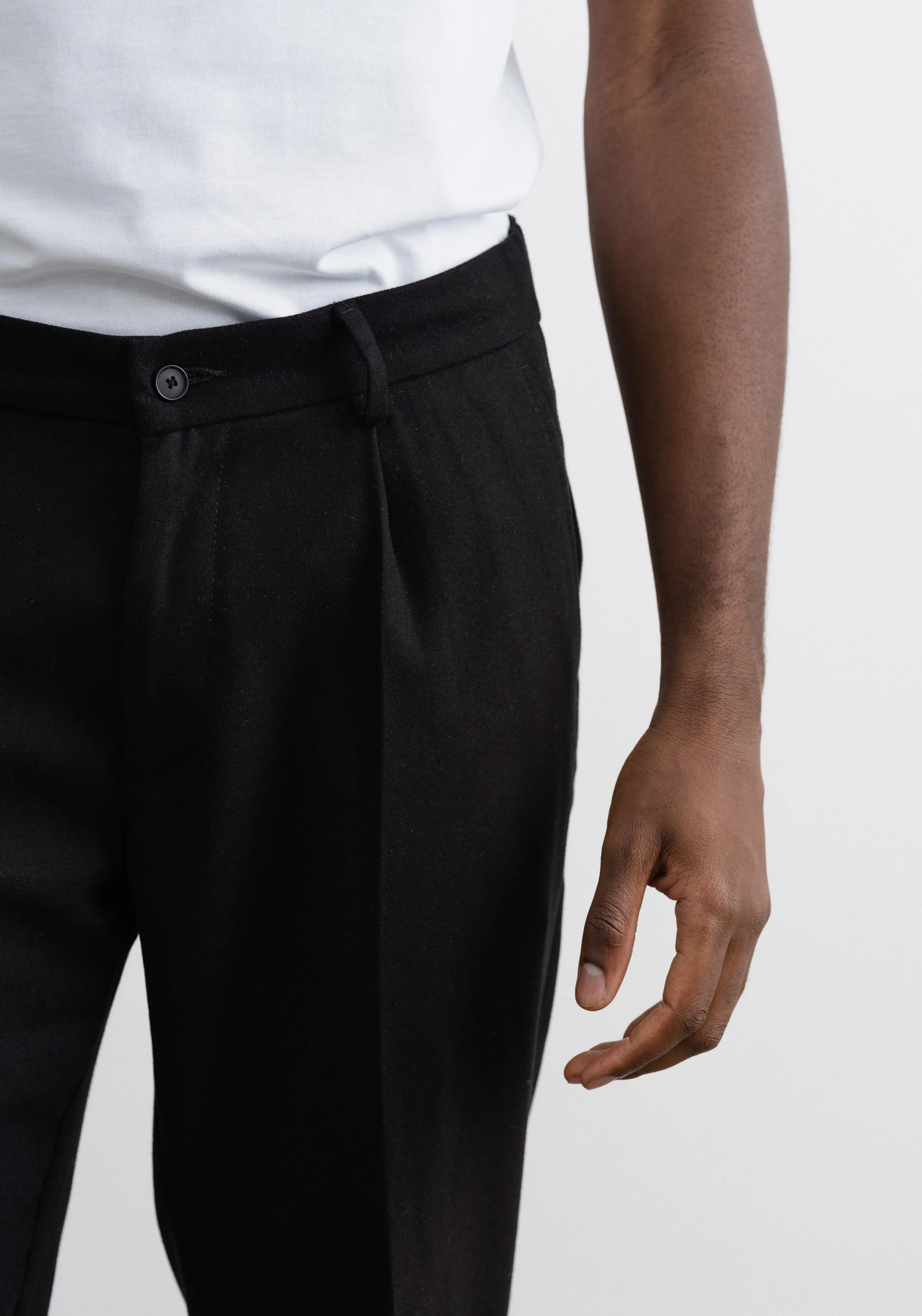 Twill Trousers Black