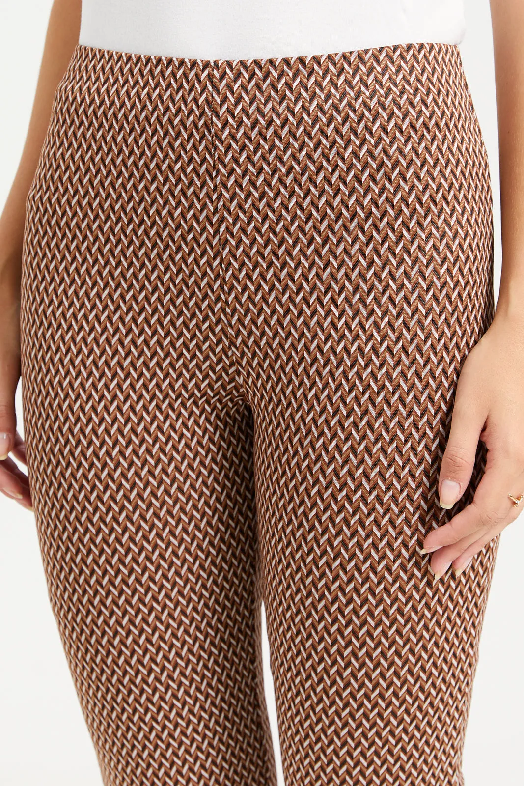 Women Assorted Checkered Flared Trouser