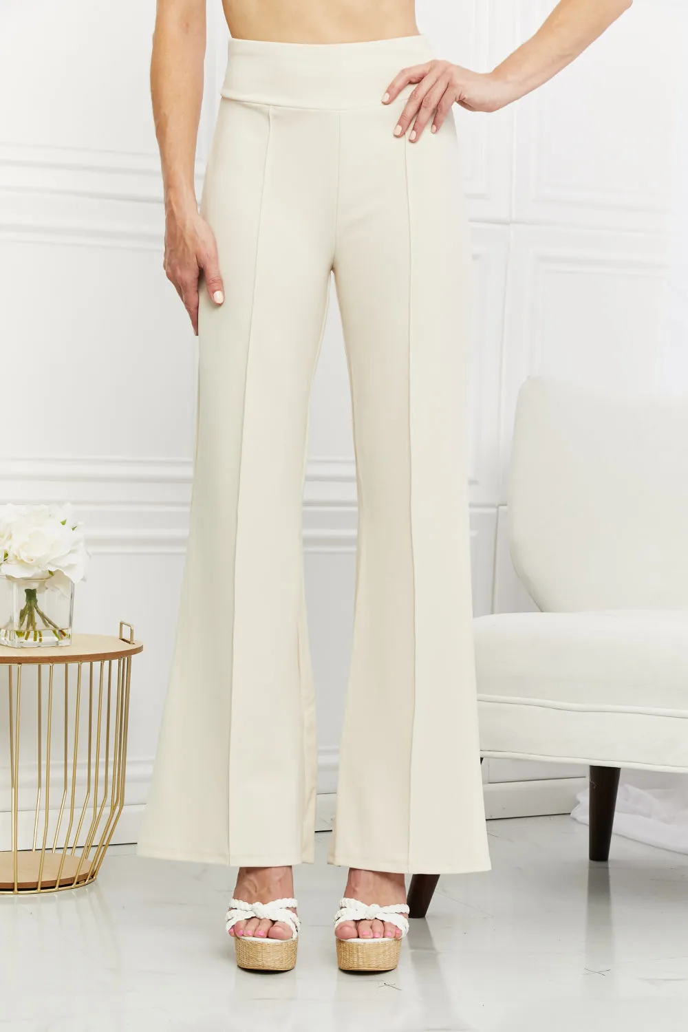 Zenana Coffee Break High Waist Wide Leg Trousers