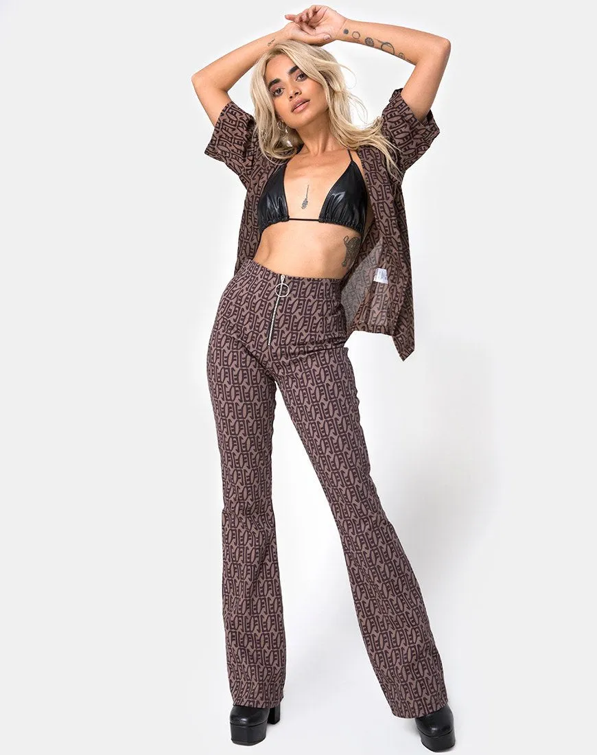 Zolia Highwaisted Trousers in Chinese Moon